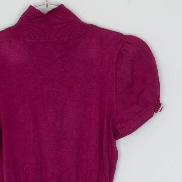 Express Womens Mock Neck Sweater Size‎ XS Puff Sleeve Y2K Preppy Career Work - Picture 8 of 9